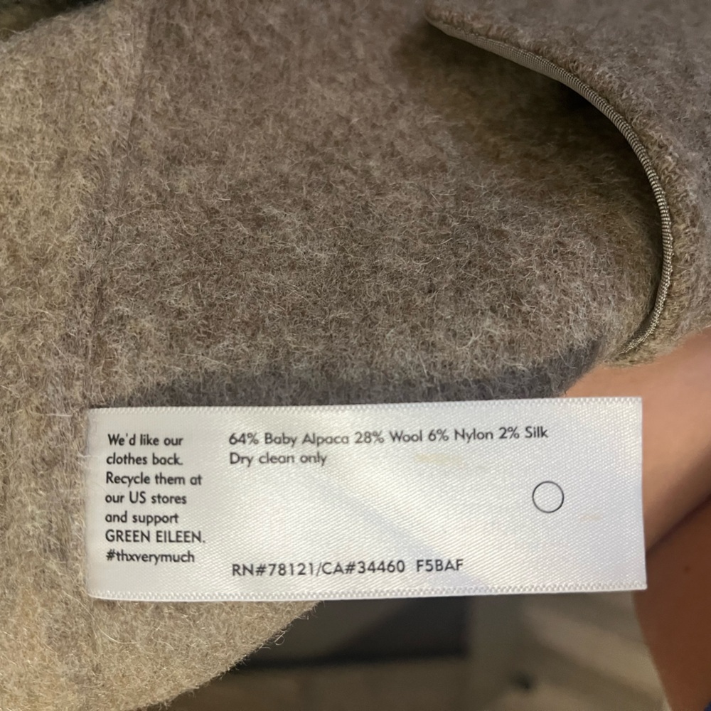 Eileen Fisher Gray and Tan Open Front Coat - Picture 5 of 5
